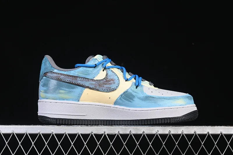 All categories Nk Air Force 1 Air Force series Nk Air Force 1 Low Air Force low-top Nike Air Force 1'07 Low "Mist Blue Hero" Hand-painted graffiti Mist Blue Hero Air Force 1 low-top casual sneakers ZG0088-228